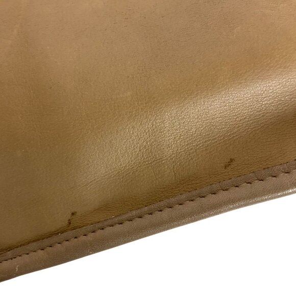 Coach Leather No 588-5703 Drawstring Flap Bucket Bag Tan Crossbody Made In USA - Picture 13 of 14